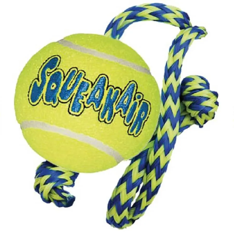 KONG Airdog Squeaker Ball Rope Medium