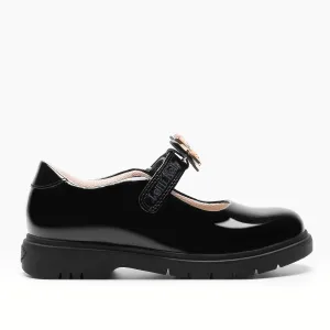 Lelli Kelly Lucy Butterfly Girls Black Patent School Shoe