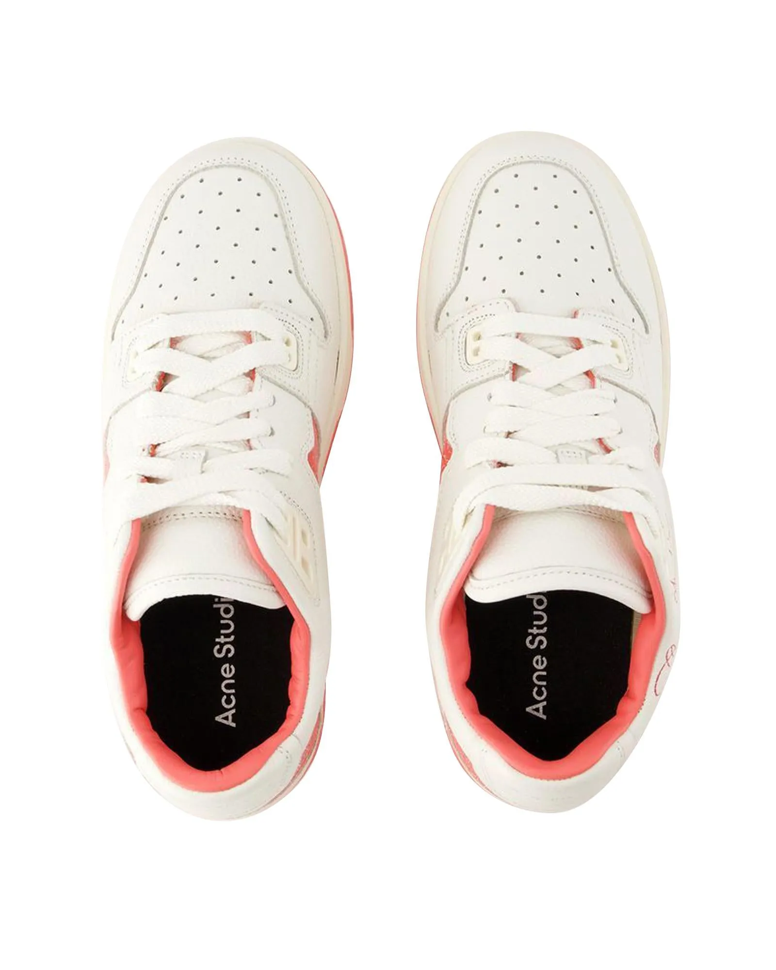 Low Pop Leather Sneakers - Round Toe