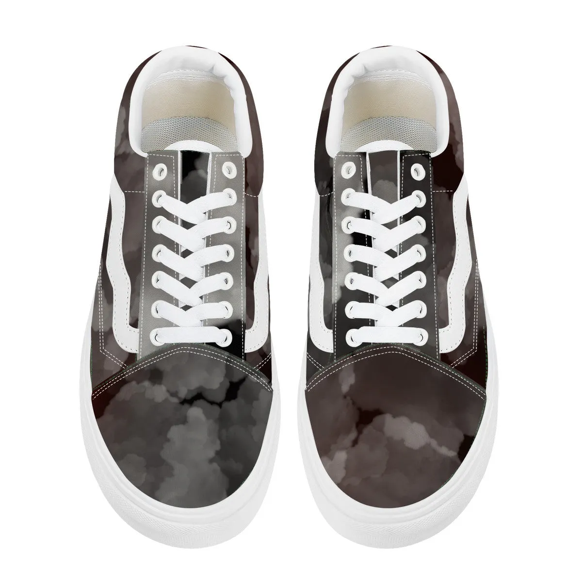 Low Top Flat Sneaker-Grey Skys