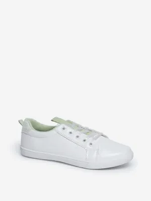 LUNA BLU White Shimmer-Detailed Sneakers