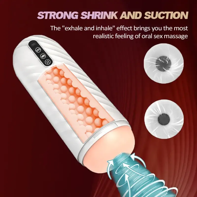 Male Telescopic Sucking Vibrating Masturbation Cup