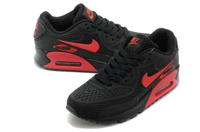 Max 90 Black Red Mens Running Shoes