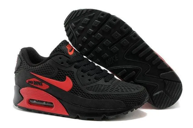 Max 90 Black Red Mens Running Shoes