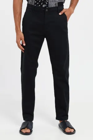 Men Black Chino Trousers