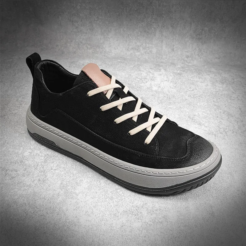 Men Casual Frosted Leather Sneaker Shoes