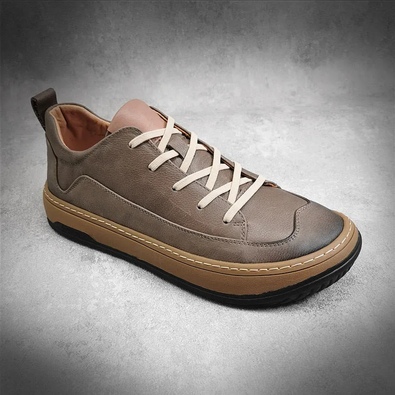 Men Casual Frosted Leather Sneaker Shoes