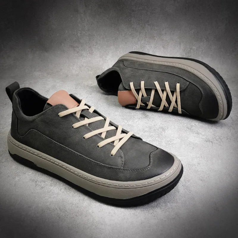 Men Casual Frosted Leather Sneaker Shoes