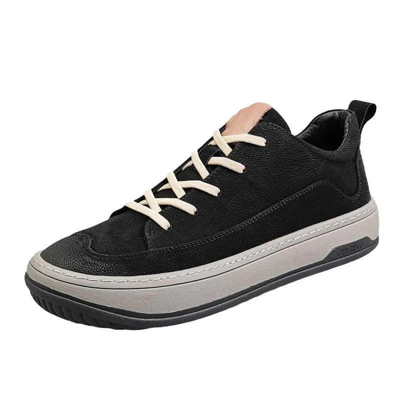 Men Casual Frosted Leather Sneaker Shoes