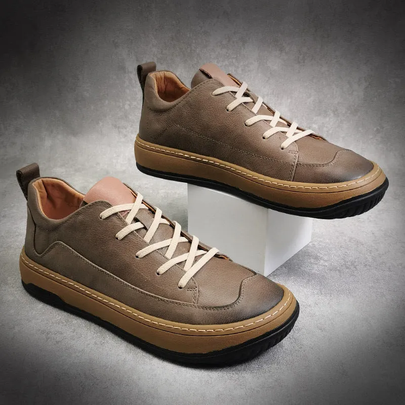 Men Casual Frosted Leather Sneaker Shoes