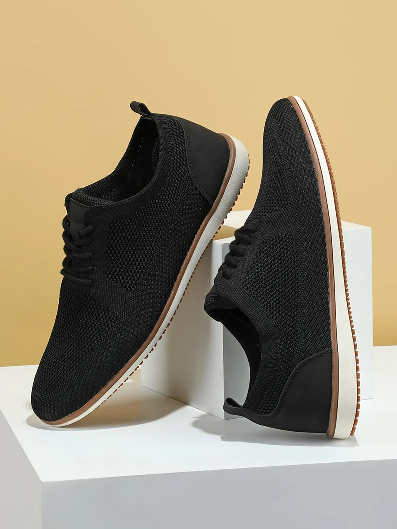 Men Minimalist Lace Up Front Dress Shoes