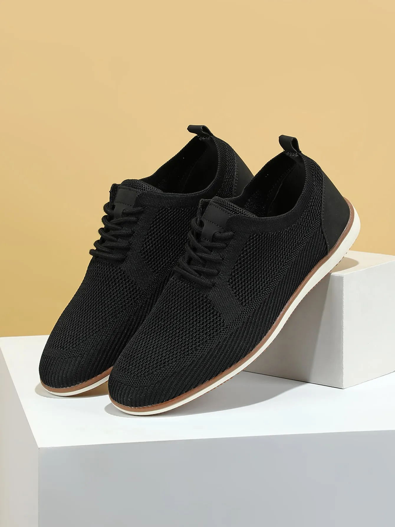 Men Minimalist Lace Up Front Dress Shoes