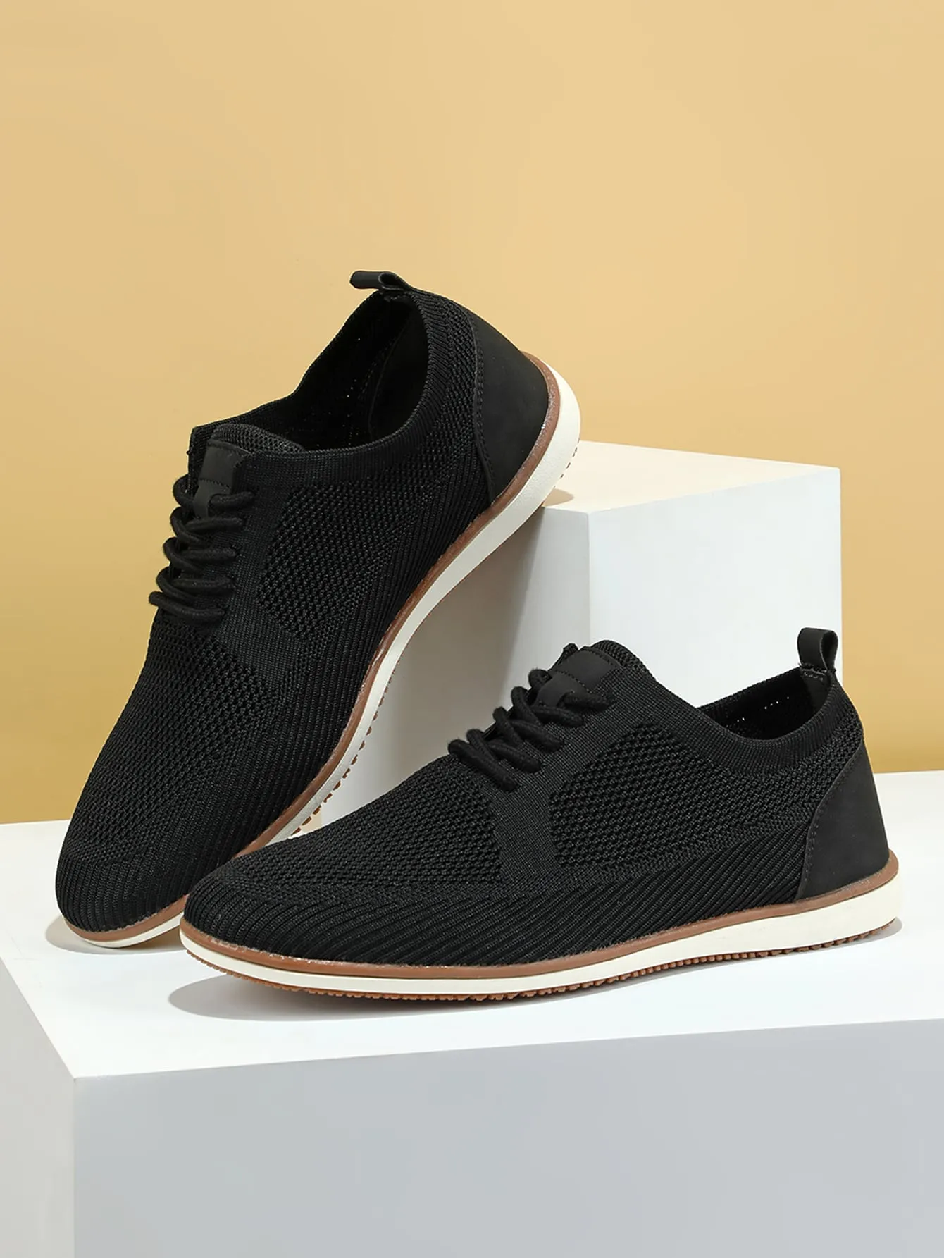 Men Minimalist Lace Up Front Dress Shoes