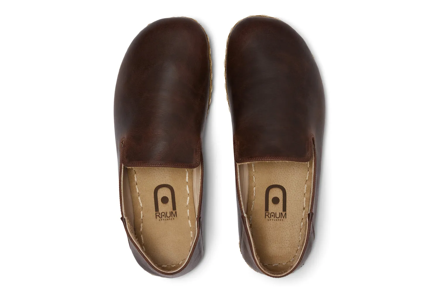 Men's Barefoot Grounding Slip-on Shoes / Coffee by Raum