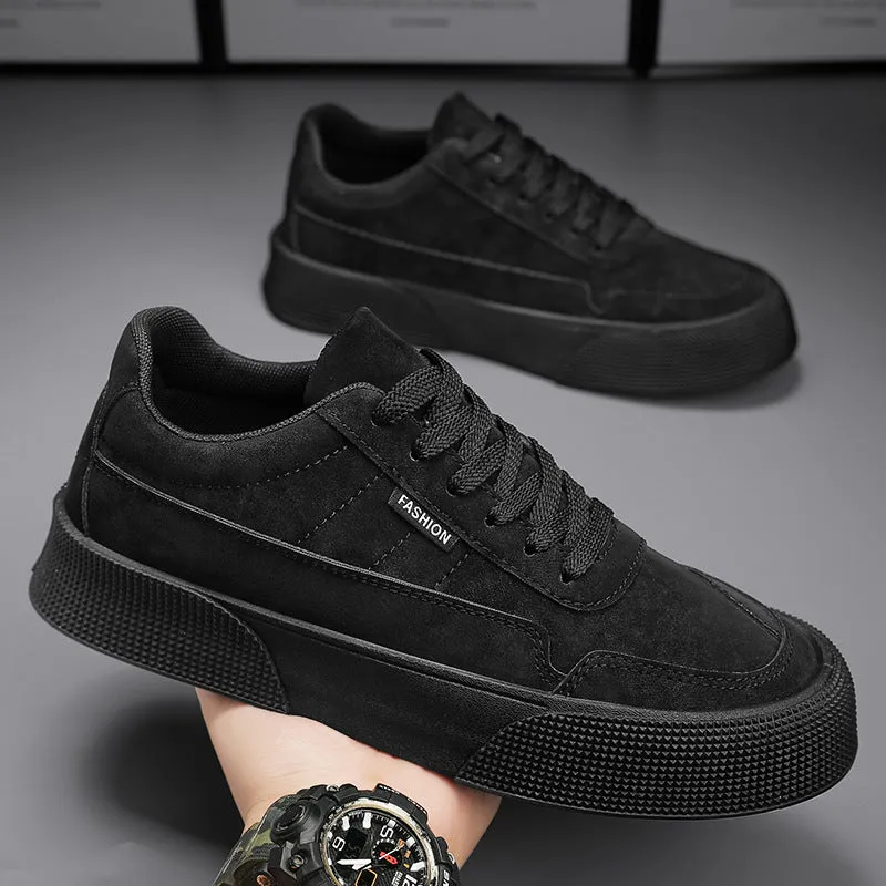 Mens Breathable Thick-soled Lace-up Sneakers