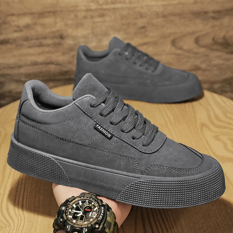 Mens Breathable Thick-soled Lace-up Sneakers