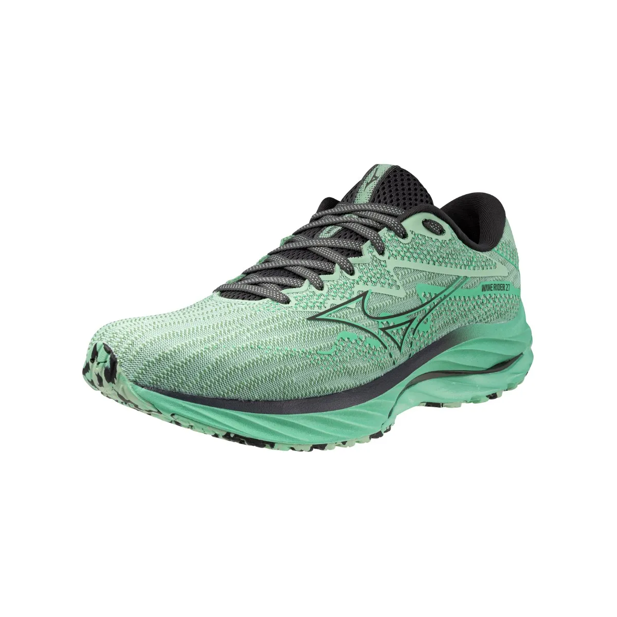 Mizuno Wave Rider 27 Green Black SS24 Shoes