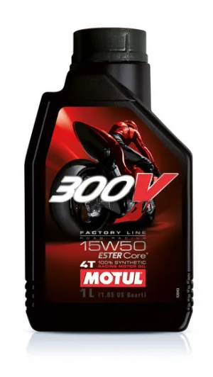 MOTUL 300V Factory Line Road Racing 4T 15W-50 Fully Synthetic Engine Oil 1L