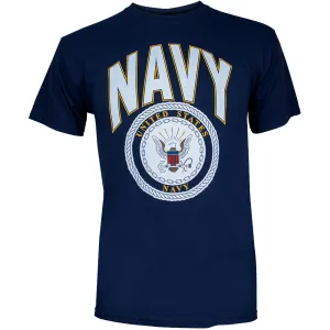 Navy Crest Logo T-Shirt