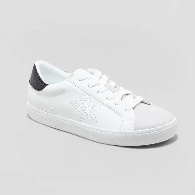 New - Women's Candace Lace-Up Sneakers - Universal Thread White 6