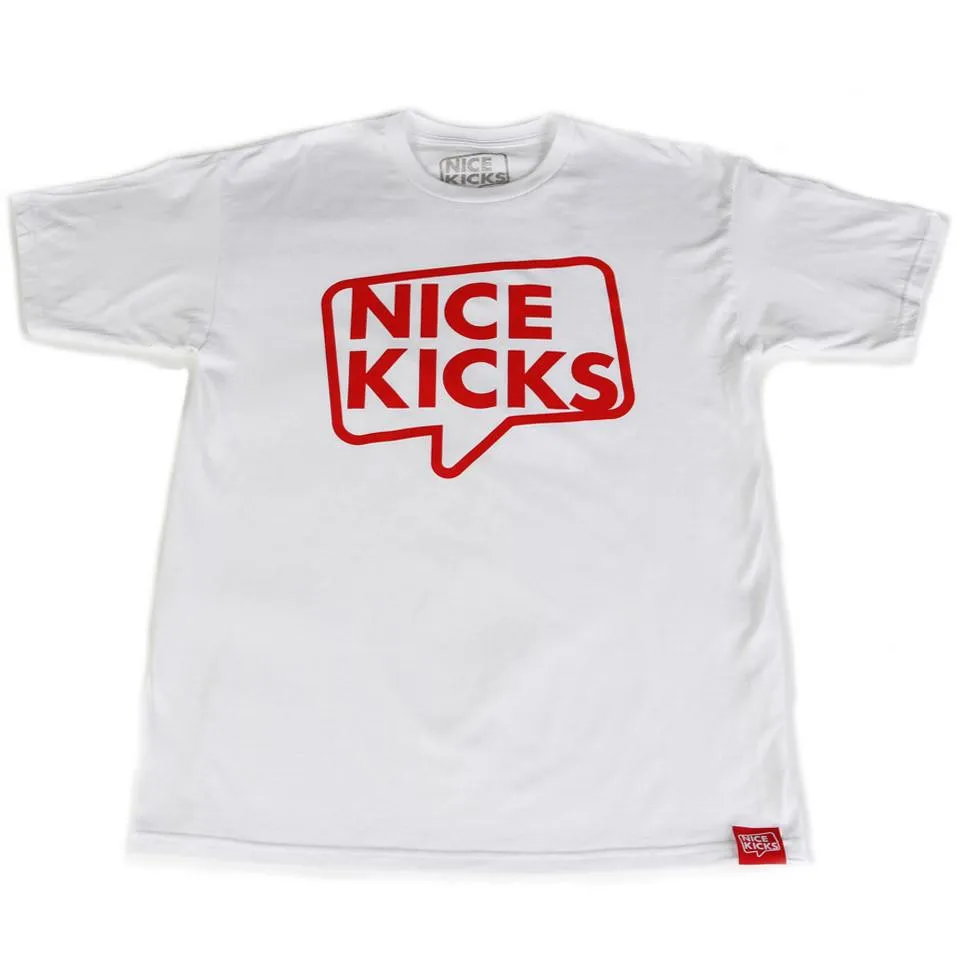 Nice Kicks Classic Outline Tee - White/Red