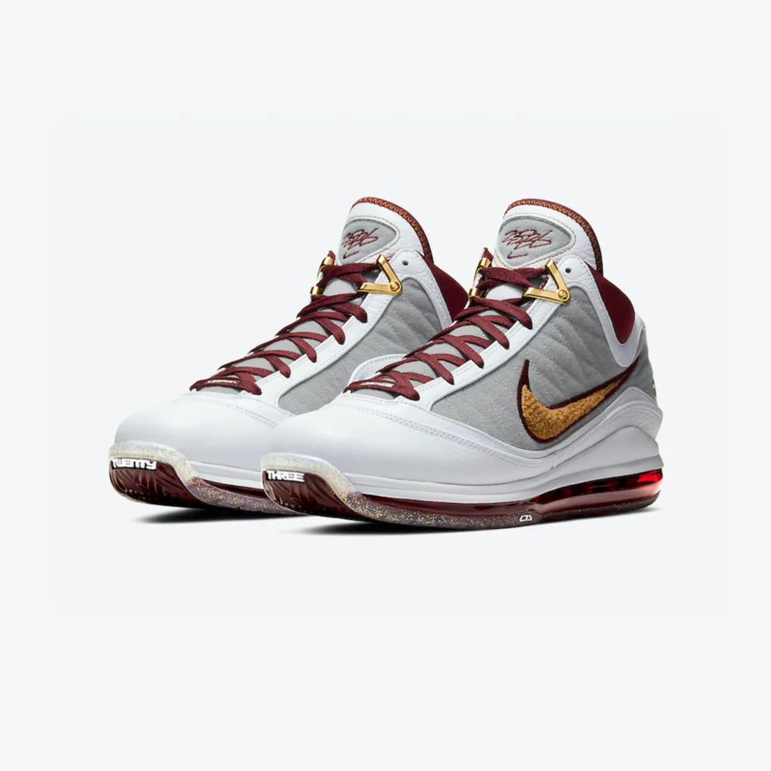 Nike Lebron VII QS White Bronze Team Red CZ8915-100