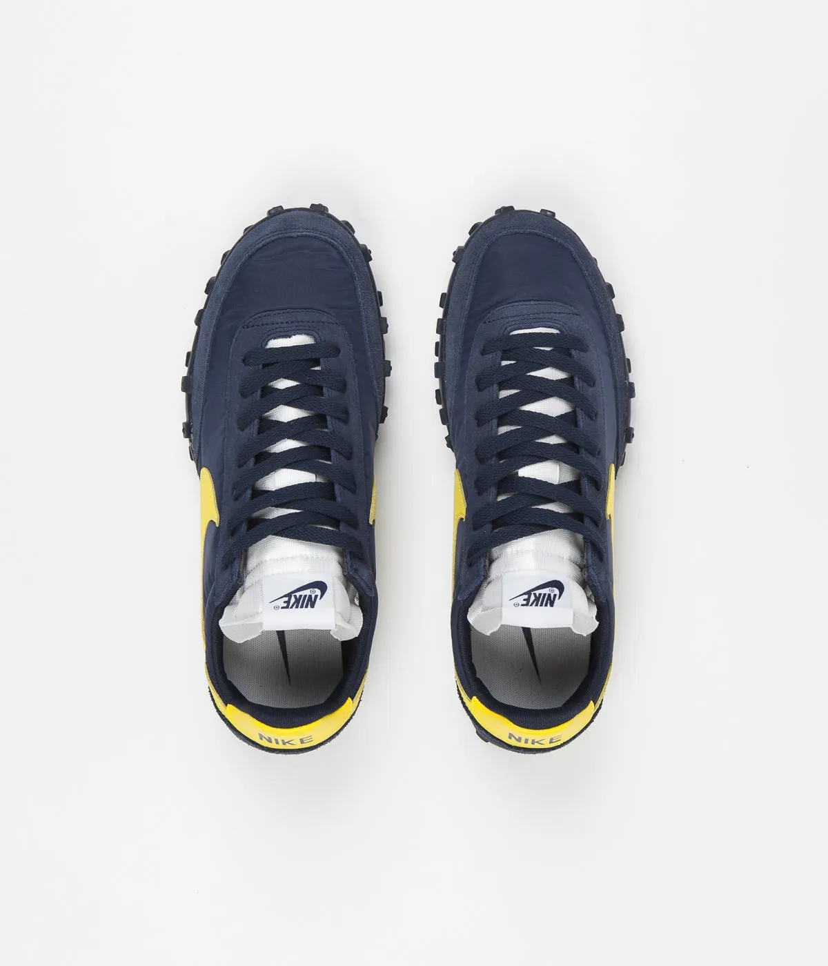 Nike Waffle Racer Shoes - Obsidian / Chrome Yellow - White