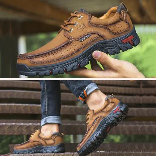 Outdoor Supportive and Comfortable Orthopedic Lace-up Men's Shoes