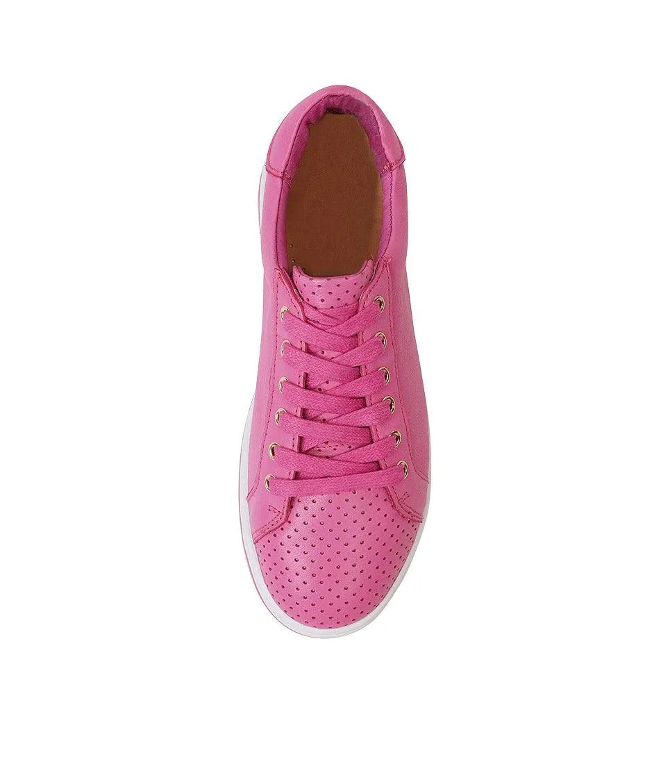 Paradise Hot Pink Leather Sneakers