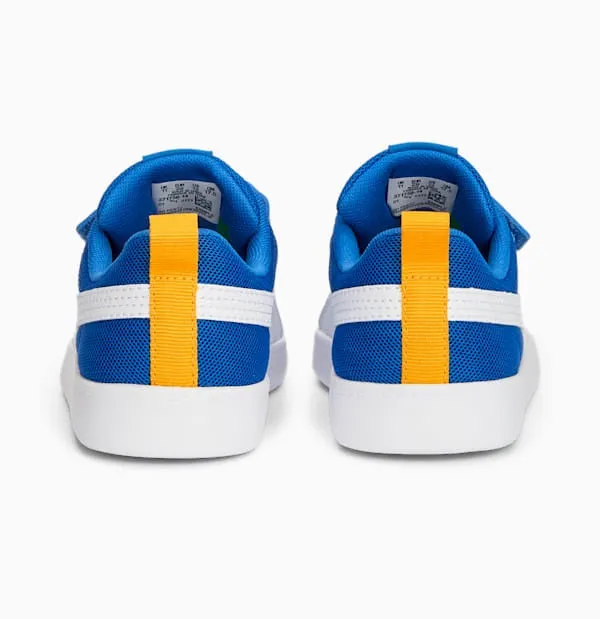 Puma Sneakers da bambino in mesh traspirante Courtflex v2 371758-14 victoria blue-white-zinnia