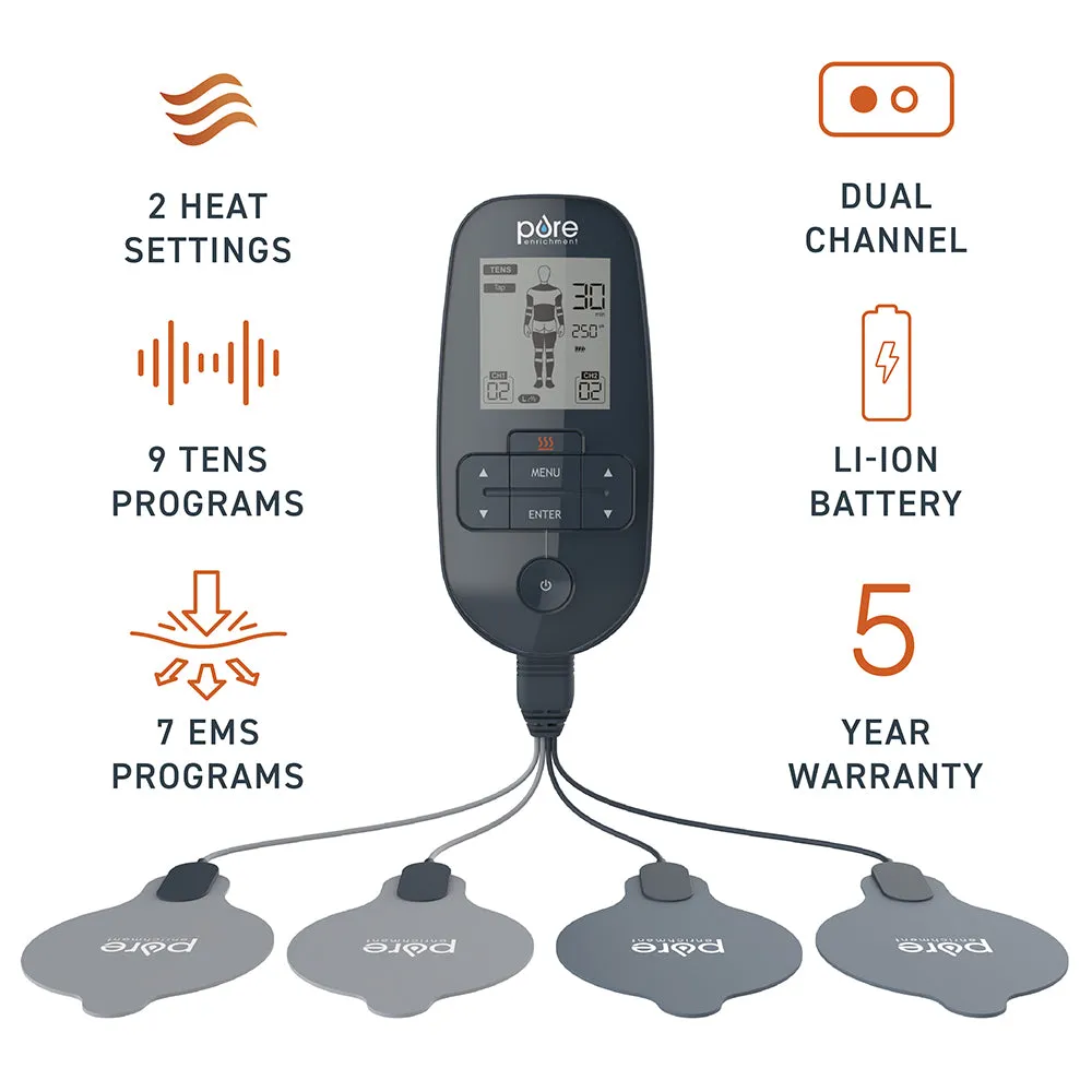 PurePulse™ Trio TENS & EMS Muscle Stimulator   Heat