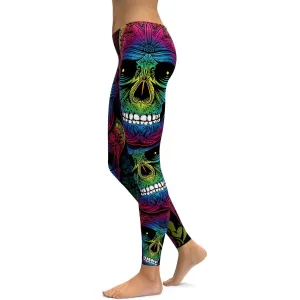 Rainbow Skull Leggings