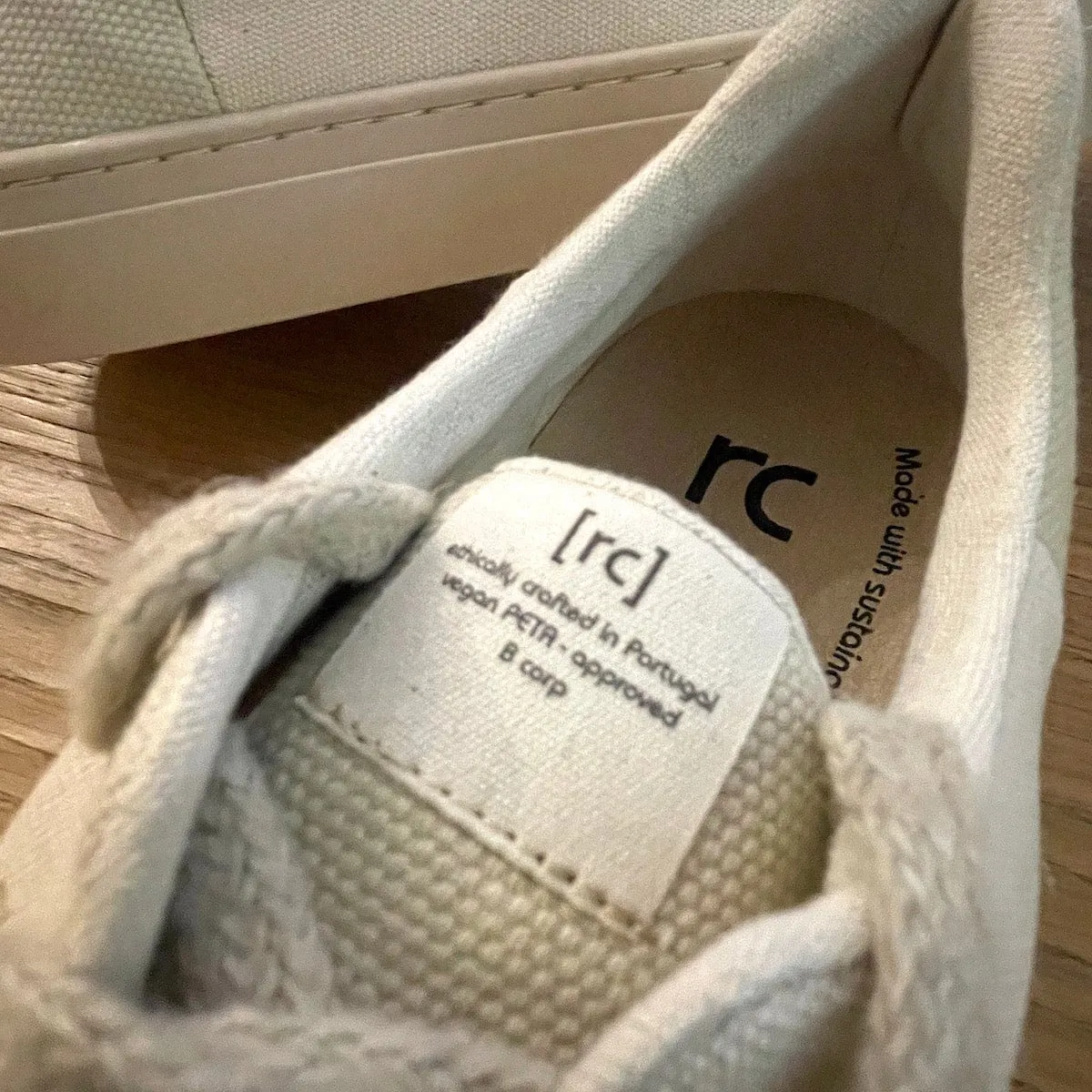 RC Unisex Recycled Cotton Vegan Sneakers | Beige