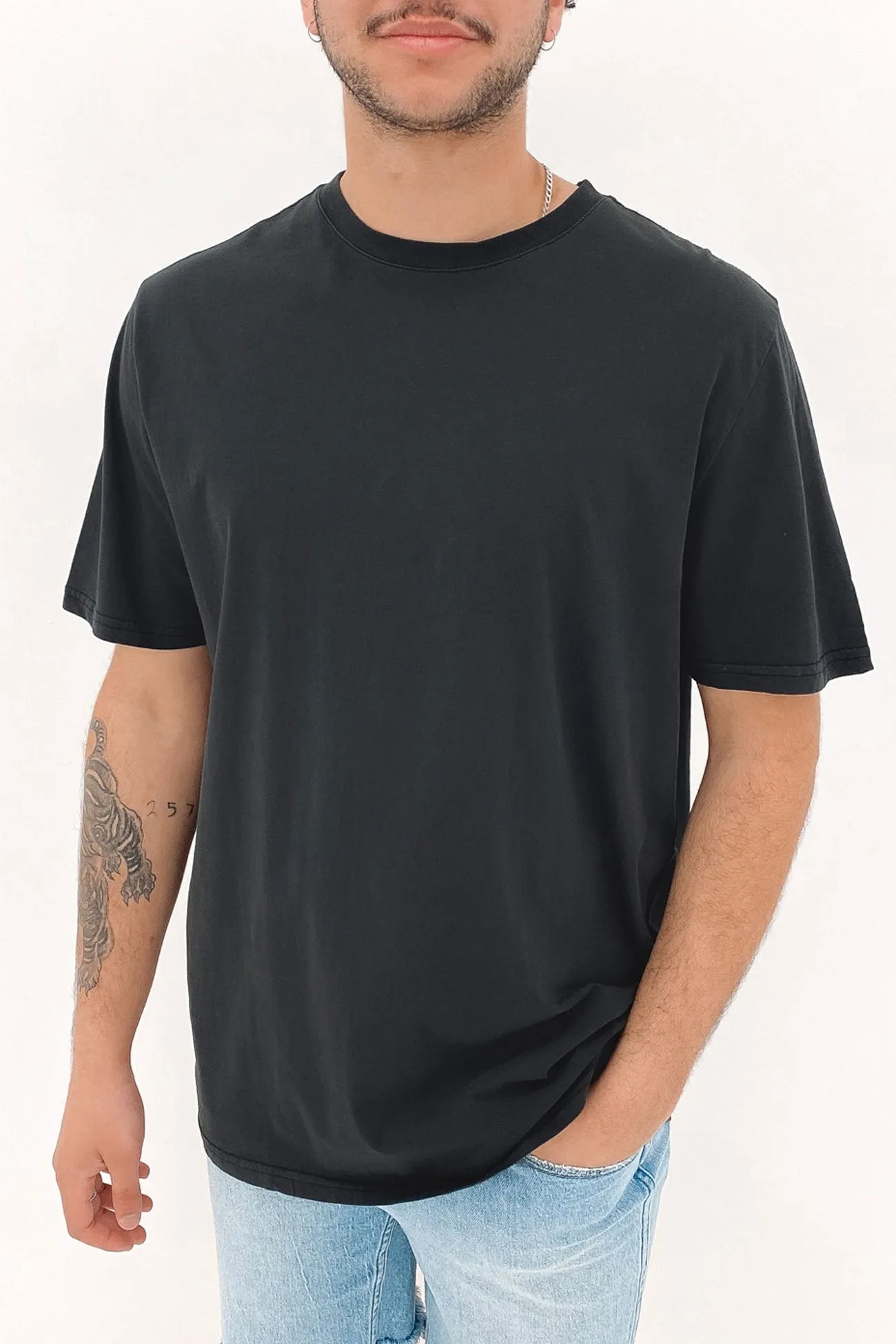 Relaxed Tee Faded Black