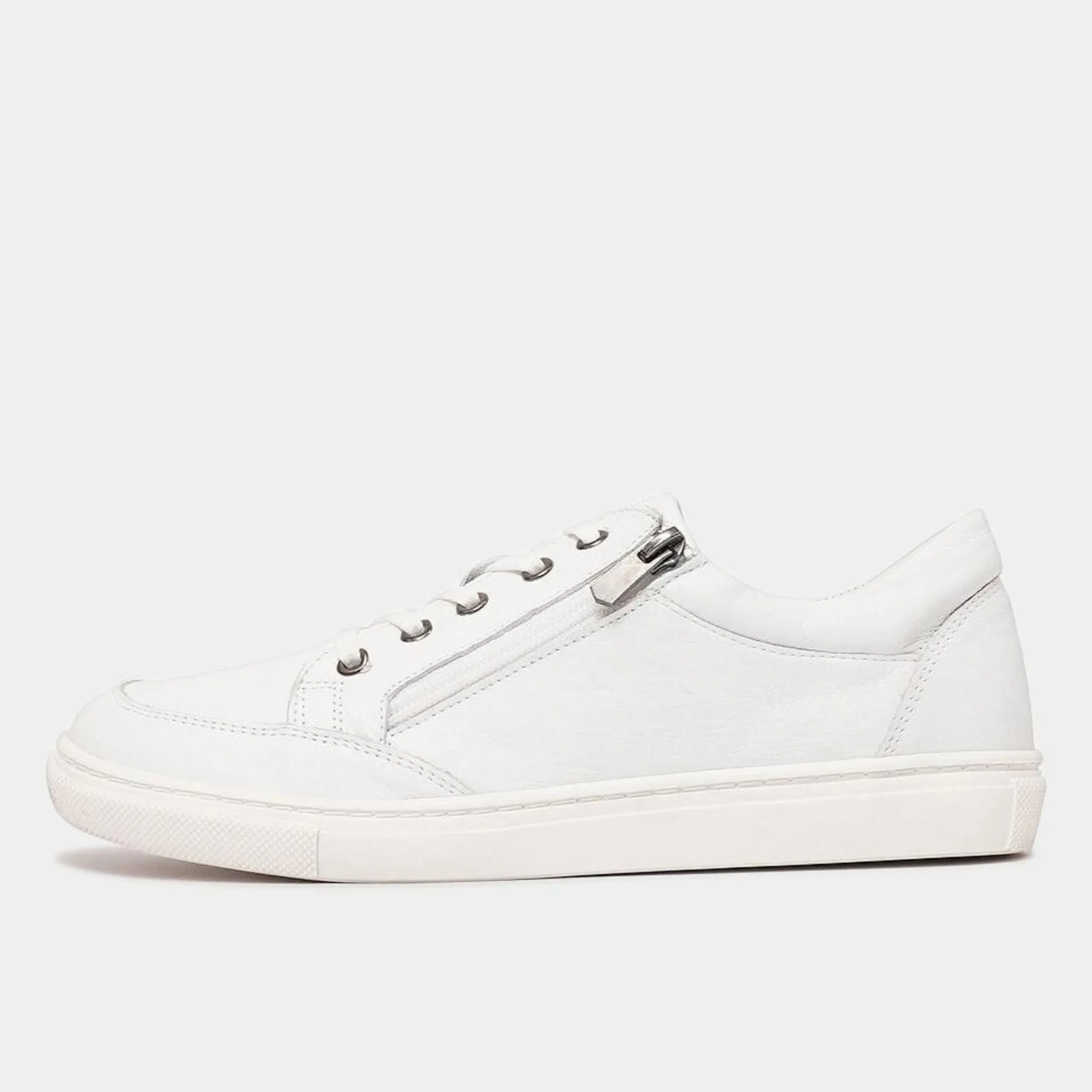 Ronnie All White Leather Sneakers