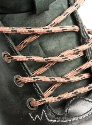 Round Coffee Brown and Black Bootlaces - 4mm wide