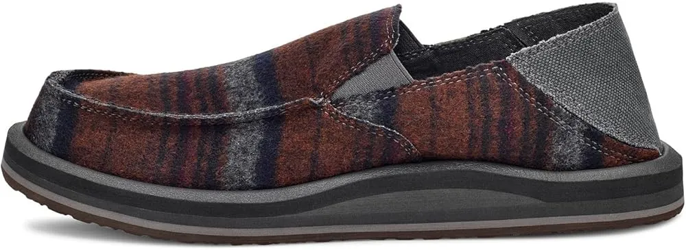 Sanuk Mens Donny Felt Stripe Rust Multi