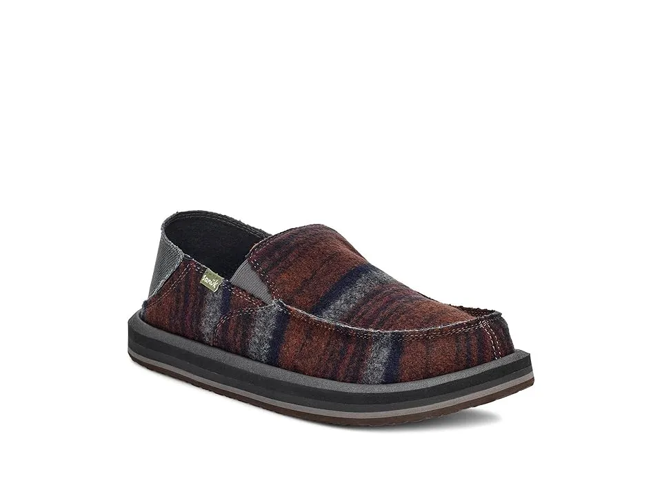 Sanuk Mens Donny Felt Stripe Rust Multi