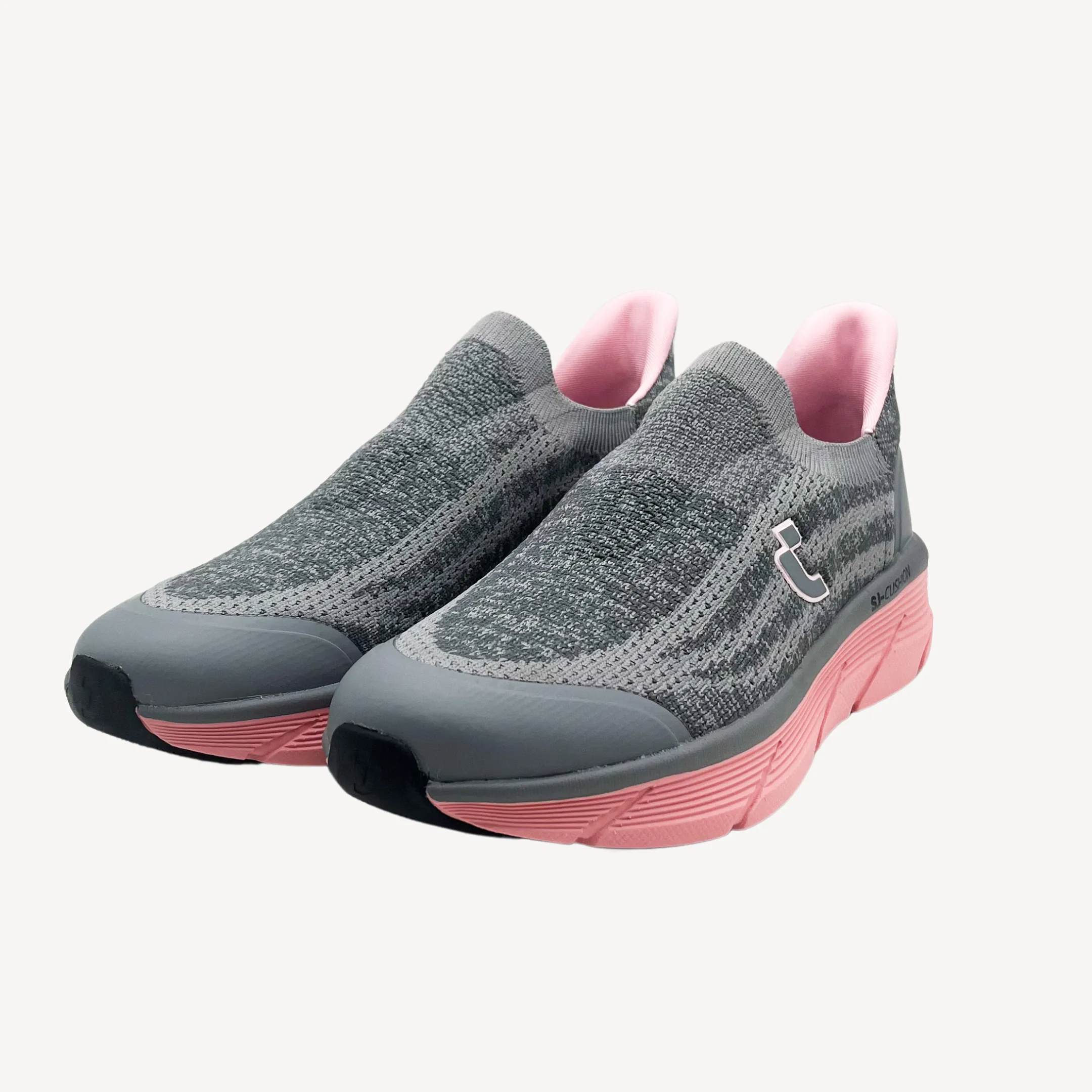 SJ Cushion Slip On Women Pink Grey