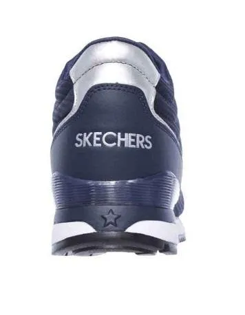 Skechers scarpa sneakers da donna con rialzo al tallone Vega High 920 NVY blu