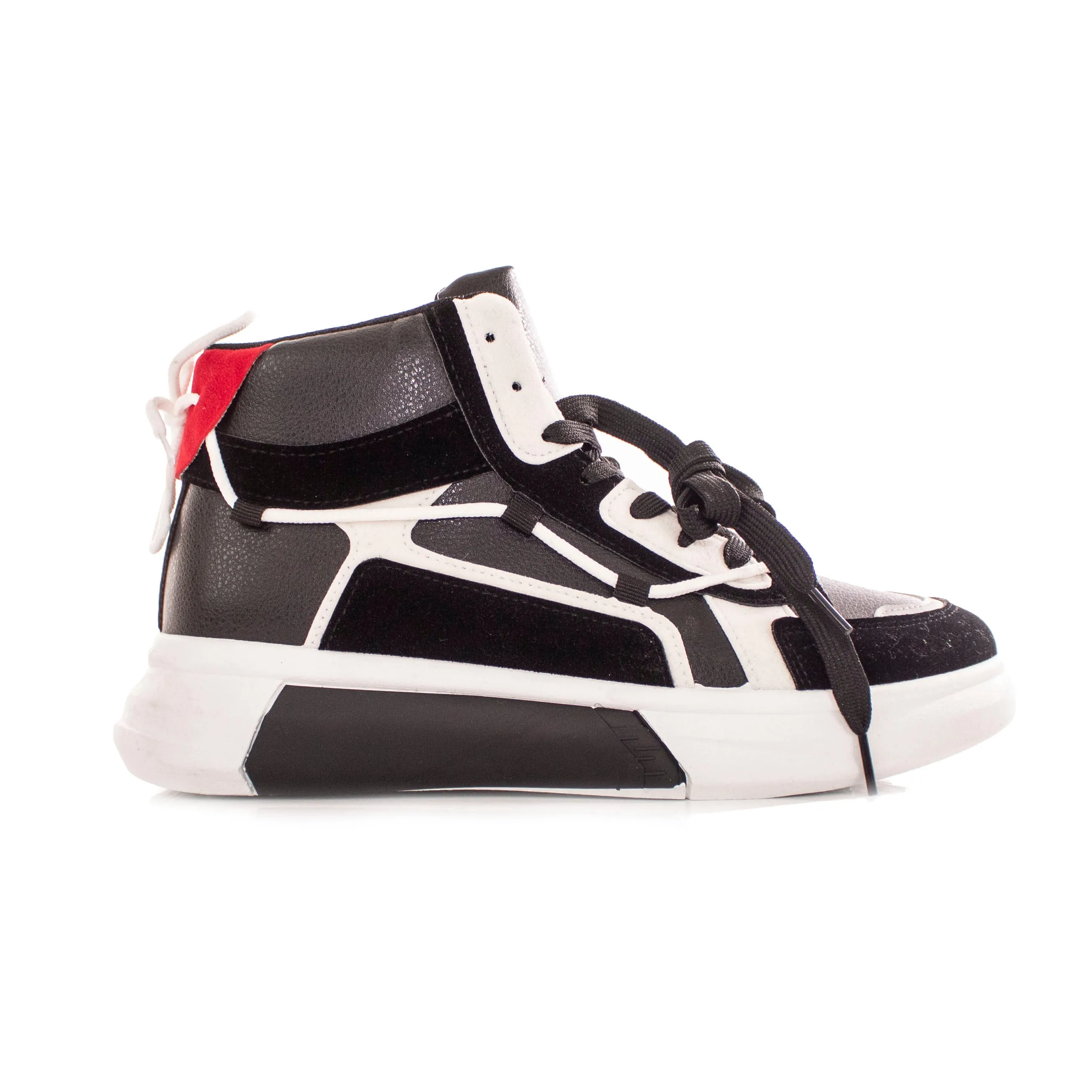 Sneakers Uomo Alta High Maori Suola In Gomma Nere