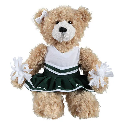 Soft Plush Stuffed Brandon Beige Teddy Bear with Cheerleader Outfit