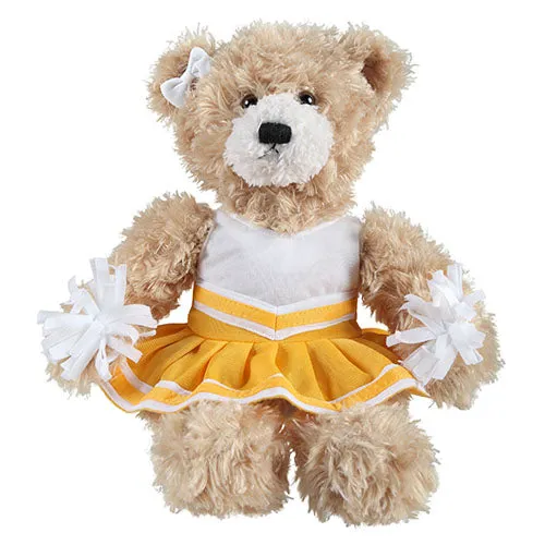 Soft Plush Stuffed Brandon Beige Teddy Bear with Cheerleader Outfit