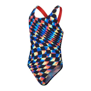 Speedo Girls Leaderback Black/Watermelon/TCobalt/Pink/Lime/Bolt