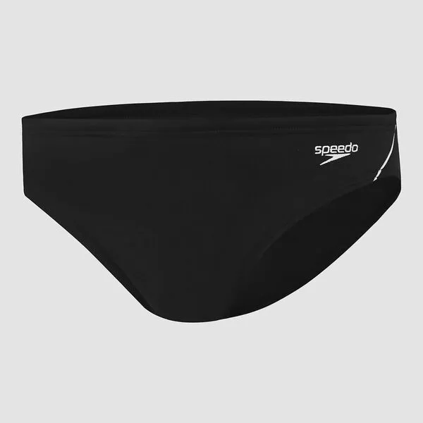 Speedo Mens Endurance  Logo Brief - Black/White