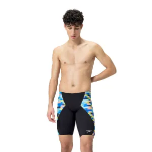 Speedo Mens Placement Digital V-Cut Jammer Picton Blue/Lemon Drizzle