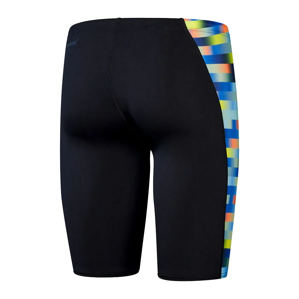 Speedo Mens Placement Digital V-Cut Jammer Picton Blue/Lemon Drizzle