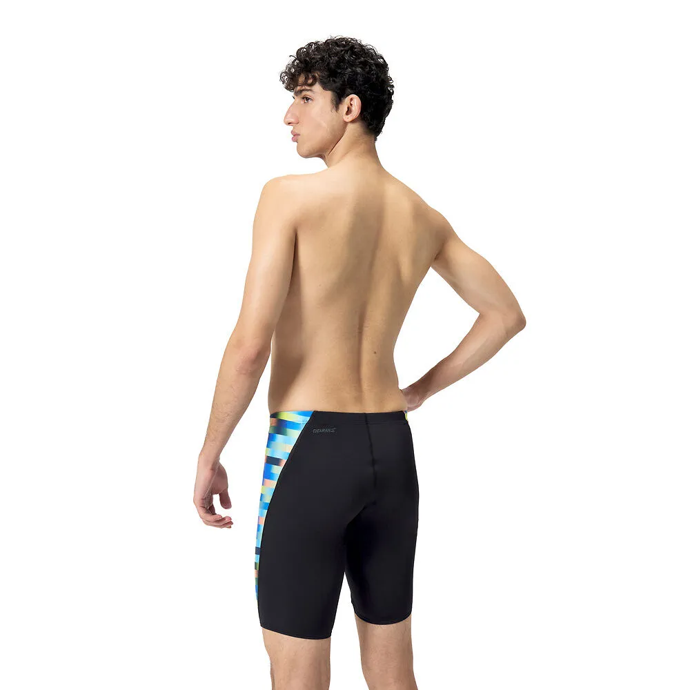 Speedo Mens Placement Digital V-Cut Jammer Picton Blue/Lemon Drizzle