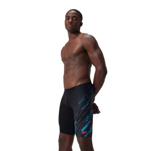 Speedo Mns Hyperboom V-Cut Jammer-Black /Picton Blue /Siren Red