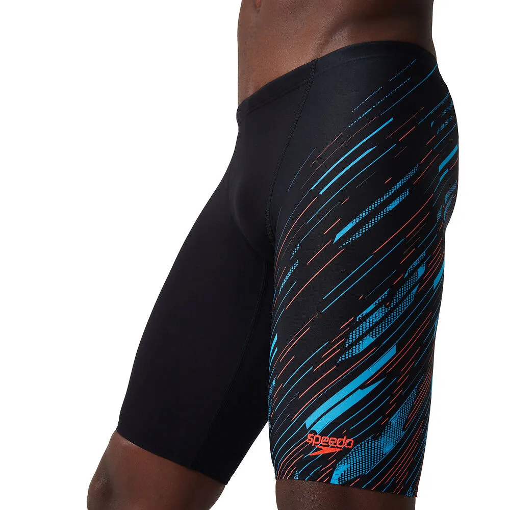 Speedo Mns Hyperboom V-Cut Jammer-Black /Picton Blue /Siren Red